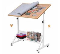 Tektalk Table de Puzzle avec Couverture - Chevalet inclinable avec Hauteur réglable - avec 4 Roues - Jusqu'à 1500 pièces
