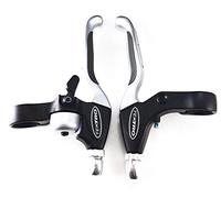 Tektro CL535RT+CL530RS MTB BMX Hybrid Brake Lever Silver with Bell/Rubber Grip