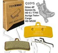 Tektro Q10YS Patins De Frein À Disque Semi-Métalliques 4 Pistons Or