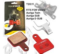 Tektro T20.11 Semi-Métallique Auriga SUB Plaquettes De Frein À Disque 2 K Rouge
