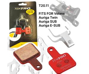 Tektro T20.11 Semi-Métallique Auriga SUB Plaquettes De Frein À Disque 2 K Rouge