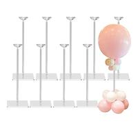 TEKXYZ 40CM De Hauteur Support De Ballon En Acrylique Transparent, Pour Décoration De Centre De Table À Toute Fête - Lot De 10,Réutilisable