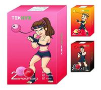TEKXYZ Ballon de Réaction de Boxe, 2 Niveaux de Difficulté avec Bandeau, Idéal pour Réaction, Agilité, Vitesse de Frappe, Compétences de Combat et Coordination Œil-Main