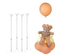 TEKXYZ Lot de 4 supports de ballons en acrylique pour table, hauteur réglable de 40 cm, 60 cm, 80 cm, support de table réutilisable pour mariage, table d'anniversaire et décoration de sol