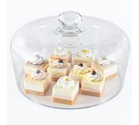 Tel Charme * Cloche à gâteau en verre de 28 cm pour présentoir - Couvercle transparent pour présentation et protection, convient pour la cuisine