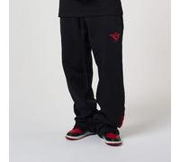 Tela Cruz Men's Open Hem Fleece Jogging Bottoms Noir/Rouge X Small Male