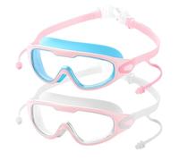 TELAIN Lot de 2 masques de plongée pour enfants, protection UV, lunettes de natation pour garçons et filles, 3-15 ans, piscine, eau, natation