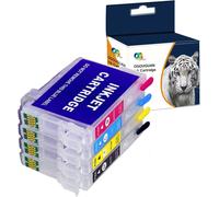 Teland 502 502Xl 502 Xl Refill Vides Cartouches Rechargeables Encres Compatible Pour Epson 502 502Xl Cartouches D'Encre Pour Epson Expression Home Xp-5100 Xp-5105 Workforce Wf-2860[ENC943344]