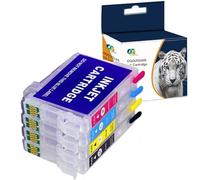 Teland 502 502xl 502 XL Refill vides Cartouches Rechargeables Encres Compatible pour Epson 502 502XL Cartouches d'encre pour Epson Expression Home XP-5100 XP-5105 Workforce WF-2860DWF WF-2865DWF