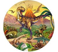 Teland - Jigsaw - Lot de 1000 puzzles ronds - En carton - Motif animal de basket-ball - Jouet anti-stress - Convient aux enfants de 10 ans et plus (dinosaures)