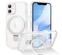 Telaso Support magnétique pour iPhone 12 Mini, tapis translucide, compatible avec MagSafe, coque de protection anti-chocs et anti-chute, blanc