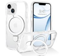 Telaso Support magnétique pour iPhone 13 Mini, coque de protection mate translucide pour iPhone 13 Mini, compatible avec MagSafe, coque de protection anti-chocs et anti-chute, blanc