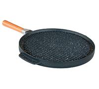 Tele Casa Shop PEDRAS - poêles Double Plate Pierre de Lave Ceramicata pour Grill and Crepes + 3 Accessoires gratuits - Made in Italy (32 CM)