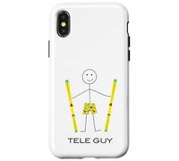 Tele de Ski drôle pour Homme Tele Guy Boys Telemark Skier Coque pour iPhone X/XS