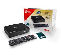 TELE System Décodeur Satellite TS9019HEVC, Carte à Puce Tivùsat Classic Incluse, certifié DAZN, Plus de 70 chaînes HD gratuites, Serie A sur DAZN1 et DAZN2, Mise à Jour Automatique des chaînes