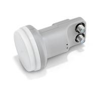 TELE System LNB Twin, convertisseur à 2 Sorties indépendantes - LTE Stop - Low Noise Block-Converter TS201F. Protection Contre Les intempéries pour Une réception Stable et fiable.