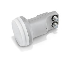 TELE System LNB Twin, convertisseur à 2 Sorties indépendantes - LTE Stop - Low Noise Block-Converter TS201F. Protection Contre Les intempéries pour Une réception Stable et fiable.