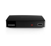 Tele System MINION Décodeur numérique terrestre-Réception DVB-T2 HEVC 10 bits, balayage automatique des chaînes, lecteur multimédia intégré, EPG mis à jour-Simple et technologique-Télécommande incluse