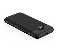 TELE System Power Bank 10000mAh TSPB010, Chargeur Portable Fast Charge 3 appareils, 2 USB-C + USB-A + Micro USB, écran LED, Compact pour iPhone, Android, Voyages et Usage Quotidien