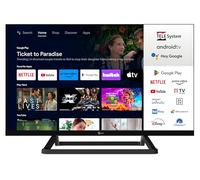TELE System Smart TV 24 inch TS24FL SMG14 Android TV, DVB-T2, Chromecast intégré, Certified CAM tivùsat HD, 12V DC/220V AC, Télécommande avec contrôle Vocal Google Assistant