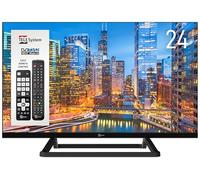TELE System TV 24 inch TS24 LS14 - TNT DVB-T2/S2, HEVC 10 bit, Compatible Tivùsat CAM, Mode Hôtel