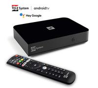 TELE System UP T2 4K: Décodeur Android TV ULTRA HD, DVB-T2 HEVC HDR10+HLG, Smart TV Upgrade, HDMI-SCART inclus, Certifié Google.
