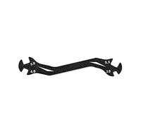 Télé télécommande Modèle d'outil Écrou de l'écrou Multi Turnbuckle Wrench 4 en 1 Clé en alliage pour l'entretien de la voiture RC et réparez la couleur verte 8,5 cm (Noir)