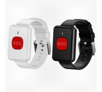 Teleavertisseur d'alarme d'urgence adapte aux personnes agees vivant de maniere autonome, appareil de type montre a un bouton pour une assistance immediate