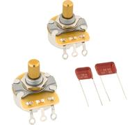 Telecaster Solid Shaft Potentiometer and Capacitor Kit 2-Pack