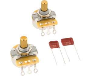 Telecaster Solid Shaft Potentiometer and Capacitor Kit 2-Pack