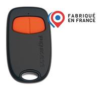 Télécommande 2 canaux - SCS SENTINEL - SimplyControl - Orange, portée 40m, fréquence 433.92 MHz, pile lithium CR2032 incluse