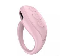 Télécommande à distance portable pour tourne-disque pour télécommande générale pour enregistrement vidéo, rotation de page, télécommande multifonction, étui de chargement (rose)
