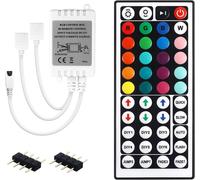 Télécommande À Double Sortie 44 Touches Led 4 Broches 2 Ports Rvb Sans Fil Pour Bande Lumineuse Led 3528 5050