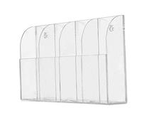 Télécommande Acrylique Compartiment Transparent Mural 4Compartiment Transparent Support de télécommande de télévision pour Table Bureau Chevet boîtier de climatiseur