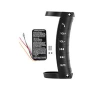 Télécommande Au Volant, Bouton Commande Forme Demi-Lune Noire Universelle Radio sans Fil Bluetooth Direction Boutons Navigation DVD Contrôleur Intérieur Automobile Kit Volant Multifonction à Distanc
