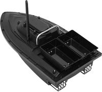 Télécommande bateau appât de pêche, portée jusqu'à 500 m, double capacité d'appât, noir