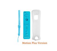 Télécommande bleue - Motion Plus intégrée compatible avec la manette Nintendo Wii Nunchuck