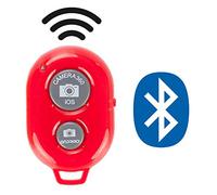 Télécommande Bluetooth Compatible avec Iphone Android Smartphone Ios Samsung Caméra sans Fil Rouge pour Monopode Selfie Stick