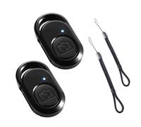 Télécommande Bluetooth pour Smartphones sans Fil avec Dragonne,Obturateur de Caméra avec Technologie sans Fil Bluetooth Compatible avec OS et Android/Phone/Pad/Samsung/et Autres 2Pcs