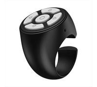 Télécommande Bluetooth pour tablettes et téléphones, contrôle de l'appareil photo, retardateur, navigation sur les réseaux sociaux, noir
