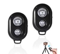 Télécommande Bluetooth Selfie, 2PCS Télécommande Bluetooth Android et Android, Compatible iPhone/iPad, Portée de 10m, Dragonne Incluse, Prise de Vue Facile et Pratique