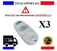 Télécommande - CAME - TOP432NA - Lot de 3 - 2 canaux - Fréquence 433.92 MHz - Pile incluse