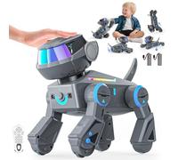 Télécommande Chien Robot pour Enfants 3-8 Ans, Jouet Intelligent Robot Chiot Programmable avec Bluetooth, Chantant Et Dansant Jouet Interactif Cadeau De Noël pour Garçons Filles 3 4 5 6 7 8 9 10 Ans