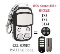 TÉLÉCOMMANDE COMPATIBLE MHOUSE GTX4 GTX4C TX4 433,92Mhz pour portail et Garage
