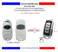 Télécommande copieuse multifréquence - CAME TOP862 - 4 canaux - 280-880 MHz - Rouge