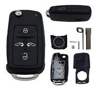 Télécommande de clé de voiture - 1 boîtier de clé de voiture - 5 boutons - Kit de réparation pour VW SEAT Sharan Alhambra II Caddy 2K Transporter T5 T6