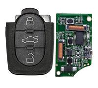 Télécommande de clé de voiture sans fil 1 boîtier + 1 émetteur 433,9 MHz 4D0837231N + 1 pile compatible avec Audi