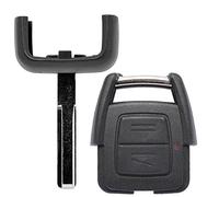 Télécommande de clé de voiture sans fil 1 boîtier 2 boutons + 1 lame vierge HU43 compatible avec Opel