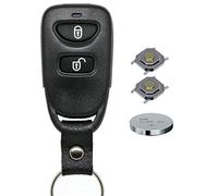 Télécommande de clé de voiture sans fil 1 x boîtier 2 boutons + 1 x clavier + 2 x micro-boutons + 1 x pile CR2032 compatible avec Hyundai/Kia