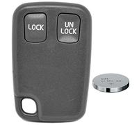 Télécommande de clé de voiture sans fil 1 x boîtier de télécommande 2 boutons + 1 x pile CR2032 pour Volvo